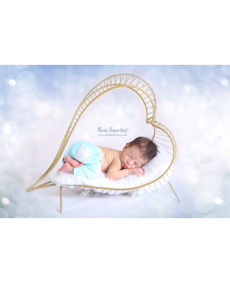Heart basket for newborn photography props ArteBrasil