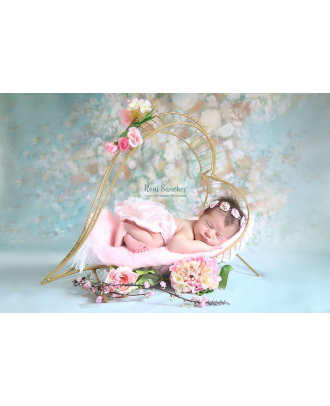 Heart basket for newborn photography props ArteBrasil