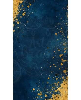 Fundo tecido fotográfico DuoFrame Pro ArteBrasil - Azul dourado 2